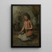 Junge Frau flechtet eine Girlande - Jean-Baptiste-Camille Corot — gerahmtes Bild an der Wand