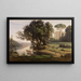 Italienisches Landschaftsgemälde, Italien-Standort, aufgehende Sonne - Jean-Baptiste-Camille Corot — gerahmtes Bild an der Wand
