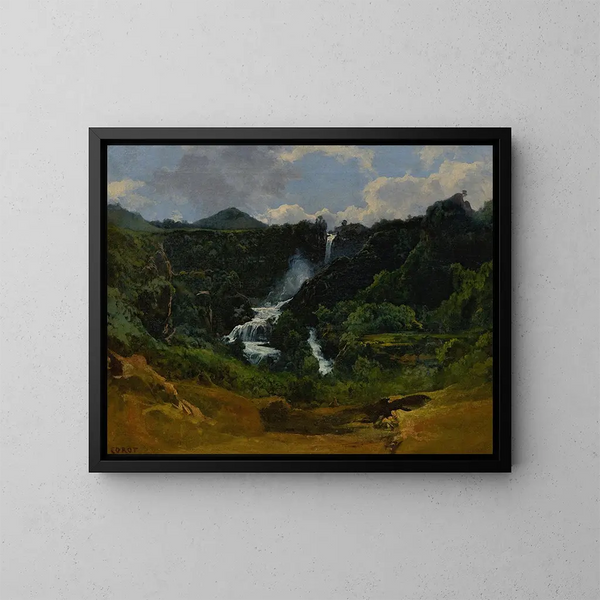 La Cascade de Terni - Jean-Baptiste-Camille Corot — gerahmtes Bild an der Wand