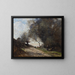 Die Ernte am Wegesrand - Jean-Baptiste-Camille Corot — gerahmtes Bild an der Wand