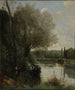 Die Leserin am bewaldeten Flussufer - Jean-Baptiste-Camille Corot — Ansicht des Kunstwerks