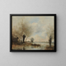 Die Fischerei mit Boot bei Weiden - Jean-Baptiste-Camille Corot — gerahmtes Bild an der Wand