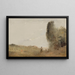 Der Morgen am Wasserufer - Jean-Baptiste-Camille Corot — gerahmtes Bild an der Wand