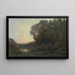 Der Bootsmann, das Ufer, Sonnenuntergang - Jean-Baptiste-Camille Corot — gerahmtes Bild an der Wand