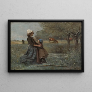 JeanBaptisteCamille Corot - Les Deux Surs Dans La Prairie.webp
