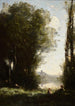 Die zwei Schwestern unter den Bäumen am Seeufer - Jean-Baptiste-Camille Corot — Ansicht des Kunstwerks