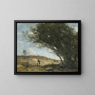 Die Gallier - Jean-Baptiste-Camille Corot — gerahmtes Bild an der Wand