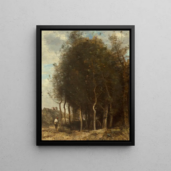 Lisière de bois - Jean-Baptiste-Camille Corot — gerahmtes Bild an der Wand