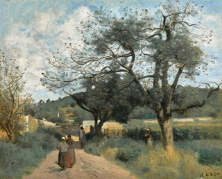 Marcoussis, Route durch die Felder - Jean-Baptiste-Camille Corot — Ansicht des Kunstwerks