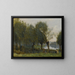 Montgeron, Saulaie am Wasser - Jean-Baptiste-Camille Corot — gerahmtes Bild an der Wand