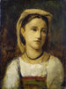 Italienisches Mädchenporträt - Jean-Baptiste-Camille Corot — Ansicht des Kunstwerks