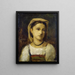 Italienisches Mädchenporträt - Jean-Baptiste-Camille Corot — gerahmtes Bild an der Wand
