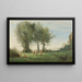 Ronde d'amours Lever du soleil - Jean-Baptiste-Camille Corot — gerahmtes Bild an der Wand