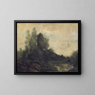 Souvenir d'Ariccia - Jean-Baptiste-Camille Corot — gerahmtes Bild an der Wand
