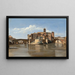 L'île et le pont de San Bartolomeo, Rom - Jean-Baptiste-Camille Corot — gerahmtes Bild an der Wand