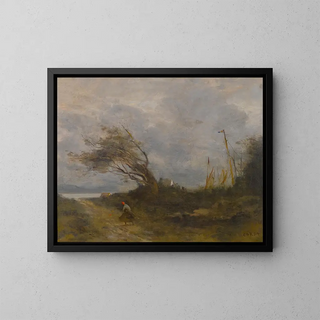 JeanBaptisteCamille Corot - Un Coup De Vent Au Bord De La Mer.webp