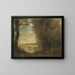 eines Fischers beim Angeln, Souvenir der Mantes-Brücke - Jean-Baptiste-Camille Corot — gerahmtes Bild an der Wand