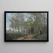 Stadt Ville d'Avray, der Reiter am Eingang des Waldes - Jean-Baptiste-Camille Corot — gerahmtes Bild an der Wand