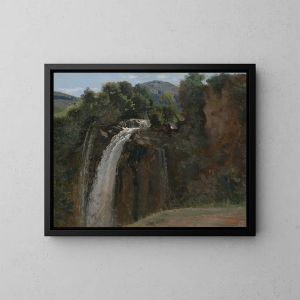 Wasserfall bei Terni - Jean-Baptiste-Camille Corot — gerahmtes Bild an der Wand