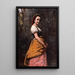 Junge Frau im Wald - Jean-Baptiste-Camille Corot — gerahmtes Bild an der Wand