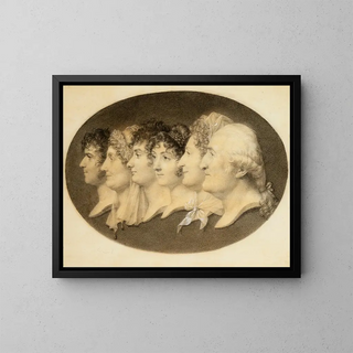 JeanBaptisteJacques Augustin - Profile Portrait of Augustin and His Family.webp