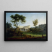 La Maison de Beaumarchais et la Bastille - Jean-Baptiste François Genillion — gerahmtes Bild an der Wand