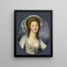 Portrait einer jungen Frau namens Mademoiselle Montredon - Jean-Baptiste Greuze — gerahmtes Bild an der Wand