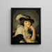 Portrait einer Frau - Jean-Baptiste Greuze — gerahmtes Bild an der Wand