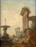 Personnages orientaux dans des ruinen antiques - Jean-Baptiste Hilaire — Ansicht des Kunstwerks