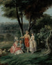 Promenade in einem Park - Jean-Baptiste Hilaire — Ansicht des Kunstwerks
