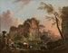 Hirten in der Nähe antiker Ruinen in einer Landschaft - Jean-Baptiste Lallemand — Ansicht des Kunstwerks