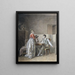 Gespräch in einem Interieur - Jean-Baptiste Mallet — gerahmtes Bild an der Wand