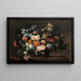 Stillleben mit Blumenkorb - Jean-Baptiste Monnoyer — gerahmtes Bild an der Wand