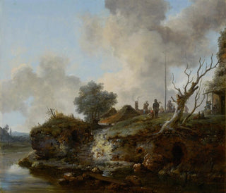 JeanBaptiste Nicolas Le Prince - Russian Peasants Playing Papegai Near A River.webp