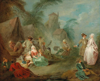 Ein Militärlager - Jean-Baptiste Pater — Ansicht des Kunstwerks