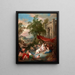 Badende in der Nähe eines Brunnens, Nymphen, die in einem Pool baden - Jean-Baptiste Pater — gerahmtes Bild an der Wand