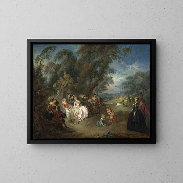 Festliches Picknick - Jean-Baptiste Pater — gerahmtes Bild an der Wand