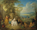 Festliche Gesellschaft in einer Küstenlandschaft - Jean-Baptiste Pater — Ansicht des Kunstwerks