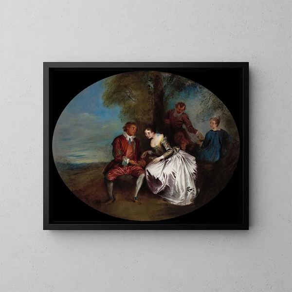 Der Mäusefänger - Jean-Baptiste Pater — gerahmtes Bild an der Wand