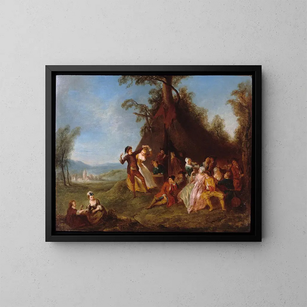 Freude der Soldaten - Jean-Baptiste Pater — gerahmtes Bild an der Wand