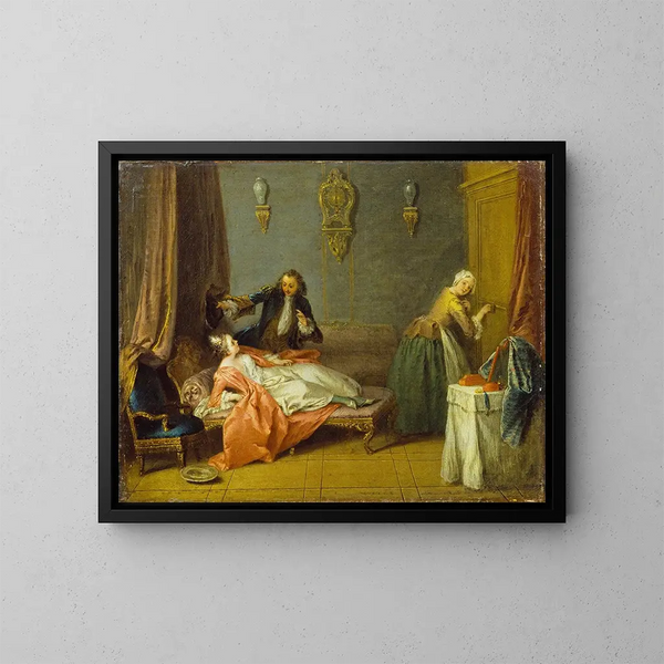 Das Boudoir - Jean-Baptiste Pater — gerahmtes Bild an der Wand