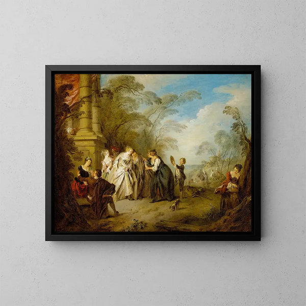 Der Wahrsager - Jean-Baptiste Pater — gerahmtes Bild an der Wand