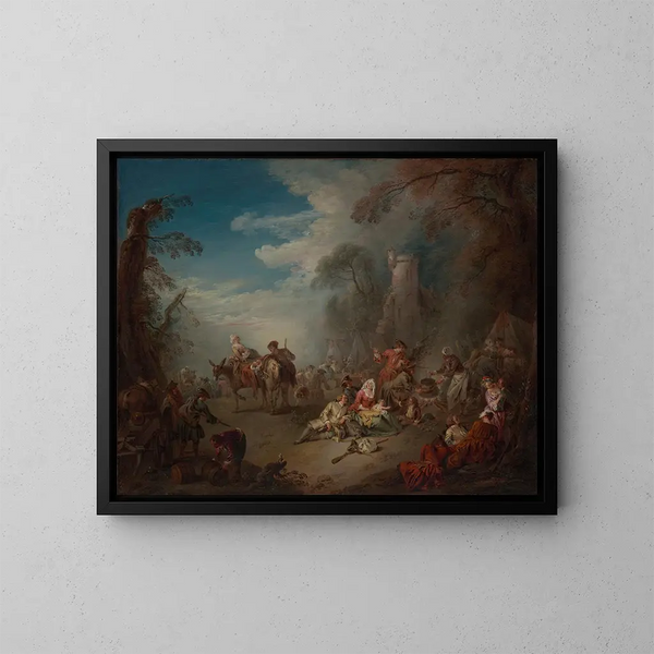 Truppen in Ruhe - Jean-Baptiste Pater — gerahmtes Bild an der Wand