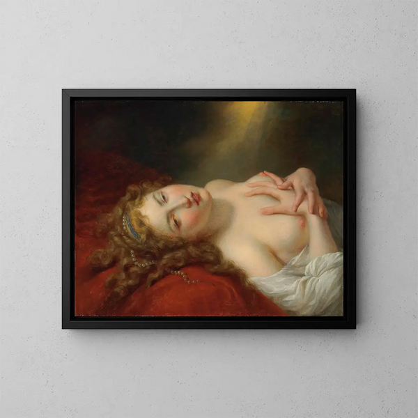 Dana - Jean-Baptiste Regnault — gerahmtes Bild an der Wand