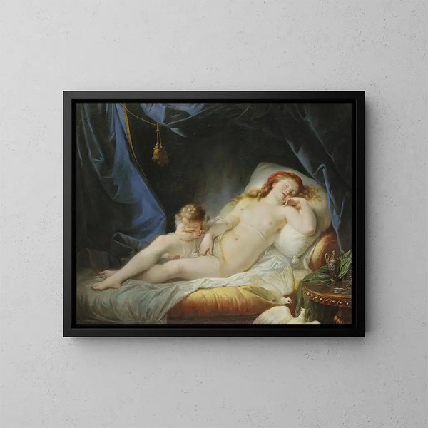 Venus schlafend - Jean-Baptiste Regnault — gerahmtes Bild an der Wand