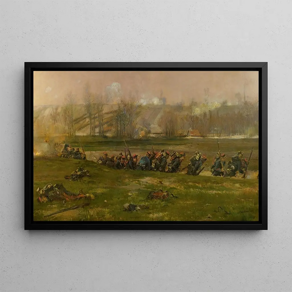 JeanBaptiste douard Detaille - Allant Au Feu A Fragment From The Panorama Of The Battle Of Champigny.webp