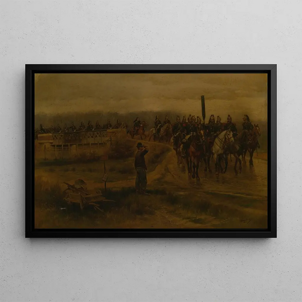 Mein ehemaliges Regiment - Jean-Baptiste Édouard Detaille — gerahmtes Bild an der Wand