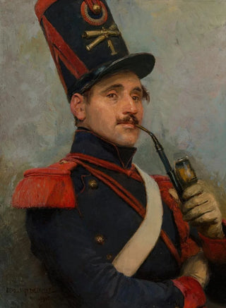 JeanBaptiste douard Detaille - Selfportrait wearing French horse artillery enlisted mens uniform.webp