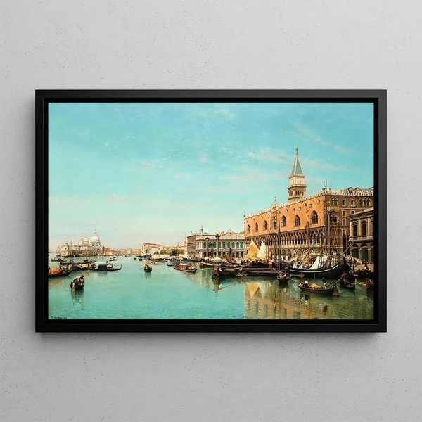 JeanBaptiste van Moer - The Doges Palace And The Piazza San Marco Venice.webp