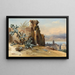 Alte Ruinen bei Messina, Sizilien - Jean-Charles Joseph Rémond — gerahmtes Bild an der Wand